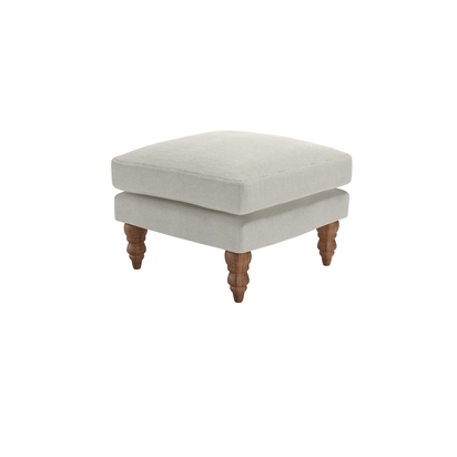 Isla Small Square Footstool in Clay House Basket Weave