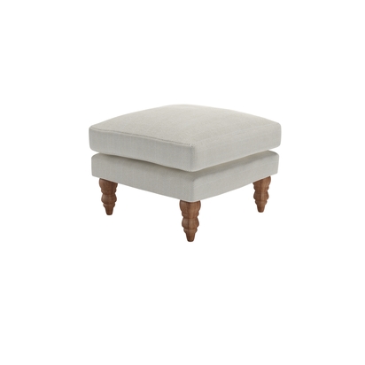 Isla Small Square Footstool in Clay House Herringbone Weave