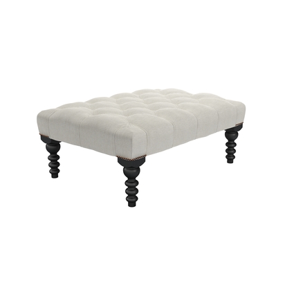Valentin Medium Rectangular Footstool in Clay House Basket Weave