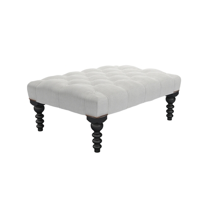 Valentin Medium Rectangular Footstool in Pumice House Basket Weave