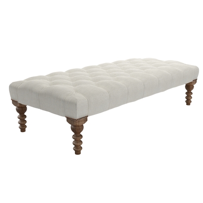 Valentin Large Rectangular Footstool in Clay House Basket Weave