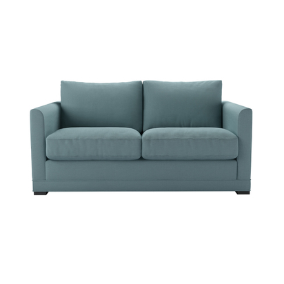 Aissa 2 Seat Sofa Bed in Lagoon Brushed Linen Cotton