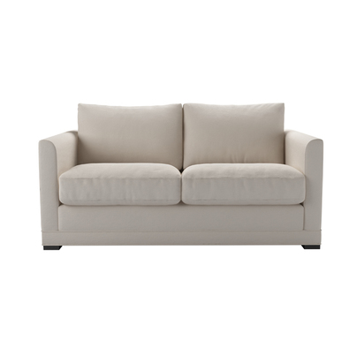 Aissa 2 Seat Sofa Bed in Taupe Brushed Linen Cotton