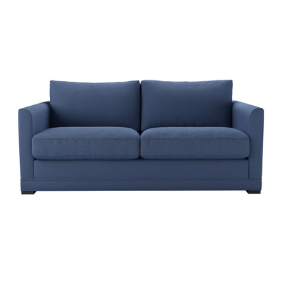 Aissa 2.5 Seat Sofa Bed in Oxford Blue Brushed Linen Cotton