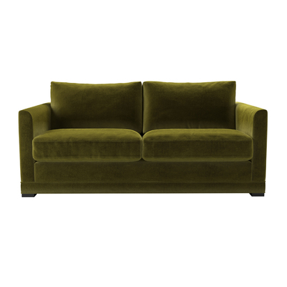 Aissa 2.5 Seat Sofa Bed in Olive Cotton Matt Velvet
