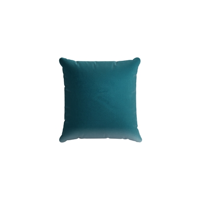 45x45cm Scatter Cushion in Deep Turquoise Cotton Matt Velvet