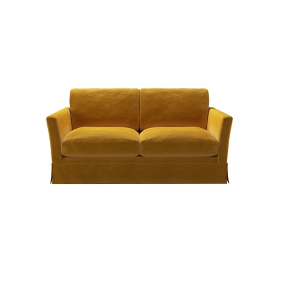 Otto 2 Seat Sofa Bed in Butterscotch Cotton Matt Velvet