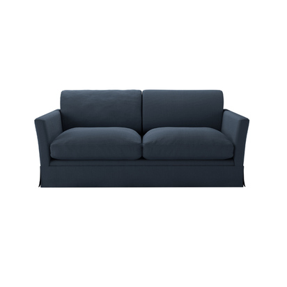 Otto 2.5 Seat Sofa Bed in Midnight Blue Brushed Linen Cotton