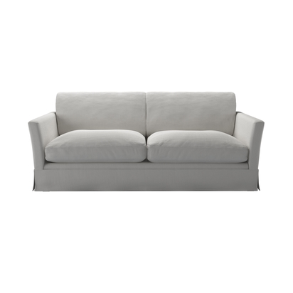 Otto 3 Seat Sofa Bed in Alabaster Brushed Linen Cotton