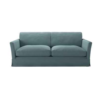 Otto 3 Seat Sofa Bed in Lagoon Brushed Linen Cotton