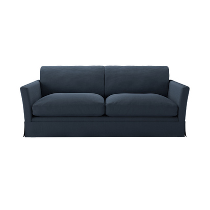Otto 3 Seat Sofa Bed in Midnight Blue Brushed Linen Cotton