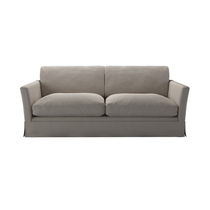 Otto 3 Seat Sofa Bed in Stone Brushed Linen Cotton