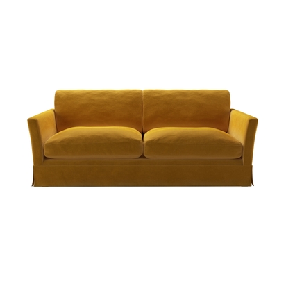 Otto 3 Seat Sofa Bed in Butterscotch Cotton Matt Velvet
