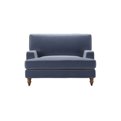 Isla Loveseat in Sapphire Smart Velvet