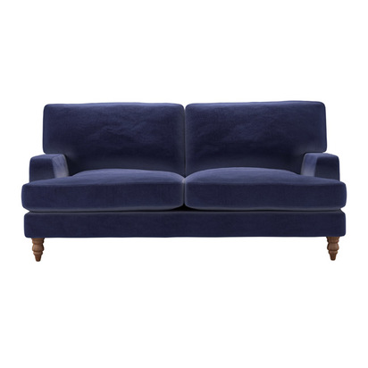 Isla 2.5 Seat Sofa in Prussian Blue Cotton Matt Velvet