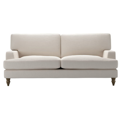 Isla 3 Seat Sofa in Taupe Brushed Linen Cotton