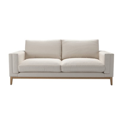 Costello 3 Seat Sofa in Taupe Brushed Linen Cotton