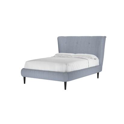 Audrey Double Bed in Uniform House Herringbone Weave