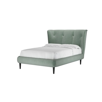 Audrey Double Bed in Sage Smart Velvet