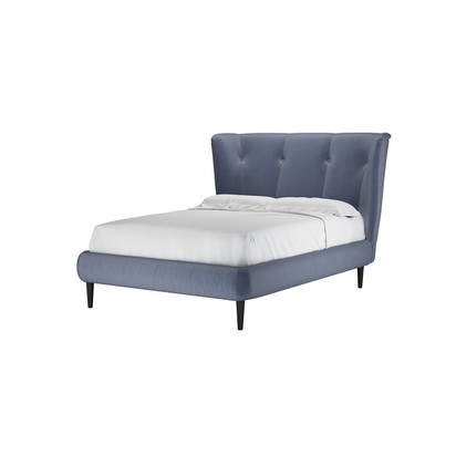Audrey Double Bed in Sapphire Smart Velvet