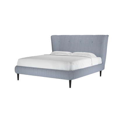 Audrey Super King Bed in Uniform House Herringbone Weave