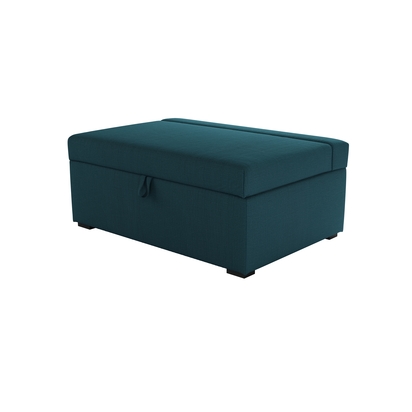 Henry Single Bed in Box in Evergreen Brushed Linen Cotton