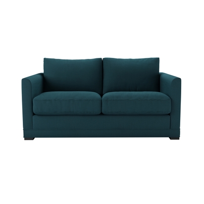 Aissa 2 Seat Sofa Bed in Evergreen Brushed Linen Cotton