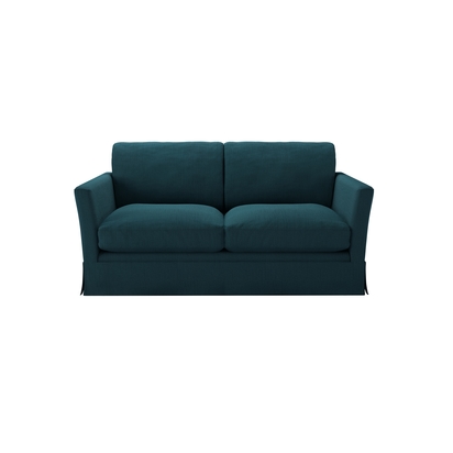Otto 2 Seat Sofa Bed in Evergreen Brushed Linen Cotton