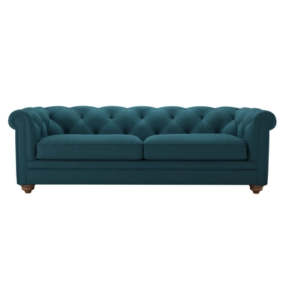 Patrick 3 Seat Sofa in Evergreen Brushed Linen Cotton