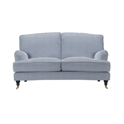 Bluebell 2 Seat Sofa (breaks down) in Uniform House Herringbone Weave