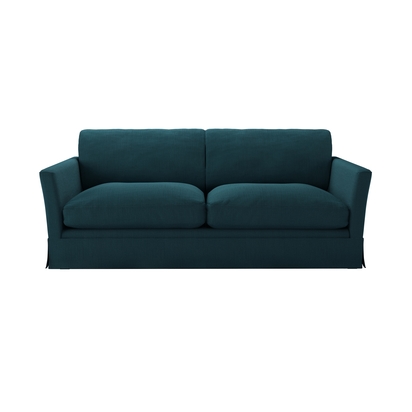 Otto 3 Seat Sofa Bed in Evergreen Brushed Linen Cotton