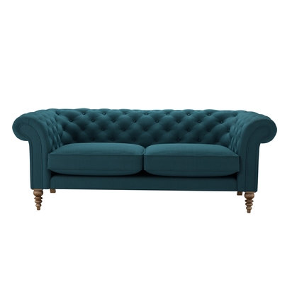 Oscar 3 Seat Sofa in Evergreen Brushed Linen Cotton