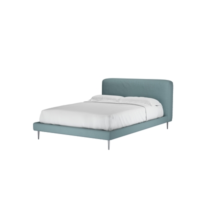 Lucy Double Bed in Lagoon Brushed Linen Cotton