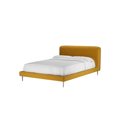Lucy Double Bed in Butterscotch Cotton Matt Velvet
