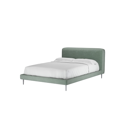 Lucy Double Bed in Sage Smart Velvet