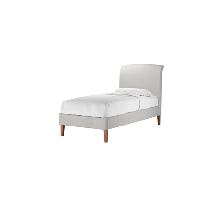 Thea Single Bed in Alabaster Brushed Linen Cotton