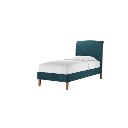 Thea Single Bed in Evergreen Brushed Linen Cotton