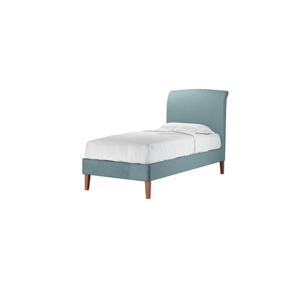 Thea Single Bed in Lagoon Brushed Linen Cotton