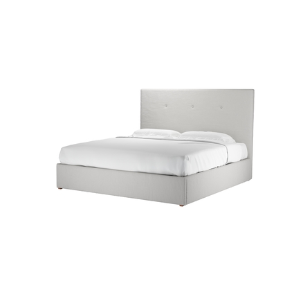 Avery 130cm Super King Ottoman Bed in Alabaster Brushed Linen Cotton