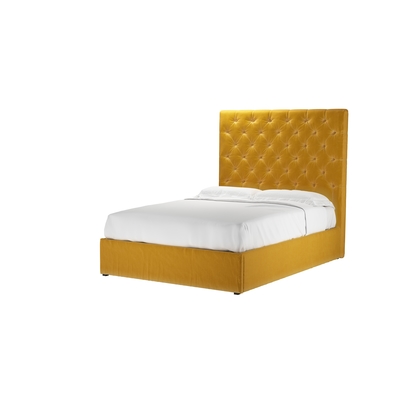 Rosalie 150cm Double Ottoman Bed in Butterscotch Cotton Matt Velvet