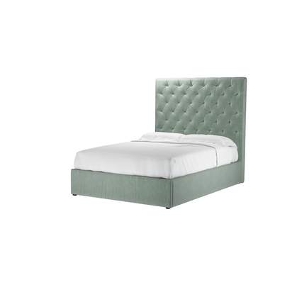 Rosalie 150cm Double Ottoman Bed in Sage Smart Velvet