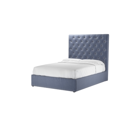 Rosalie 150cm Double Ottoman Bed in Sapphire Smart Velvet
