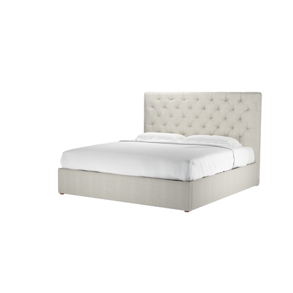 Rosalie 130cm Super King Ottoman Bed in Clay House Basket Weave