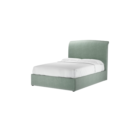 Thea Double Ottoman Bed in Sage Smart Velvet