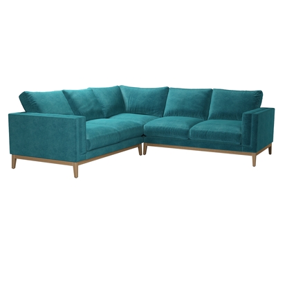 Costello Medium Corner Sofa in Neptune Smart Velvet