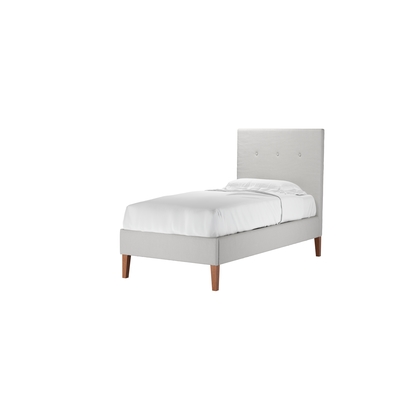Avery 130cm Single Bed in Alabaster Brushed Linen Cotton