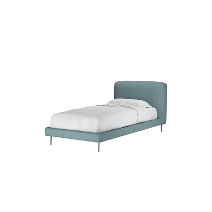 Lucy Single Bed in Lagoon Brushed Linen Cotton
