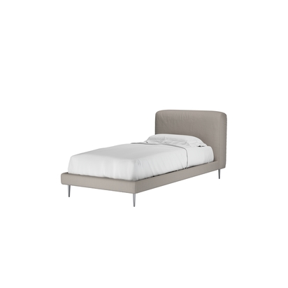 Lucy Single Bed in Stone Brushed Linen Cotton