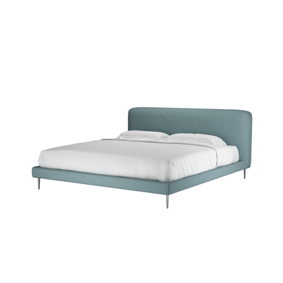 Lucy Super King Bed in Lagoon Brushed Linen Cotton