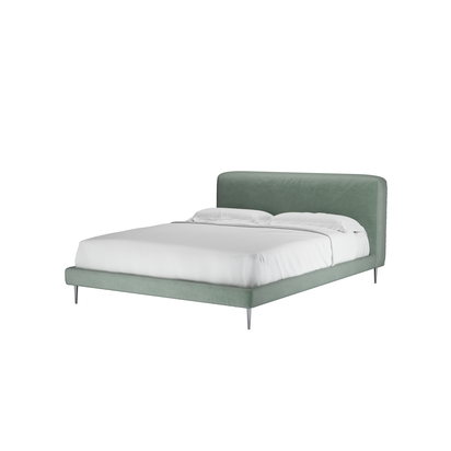 Lucy King Bed in Sage Smart Velvet